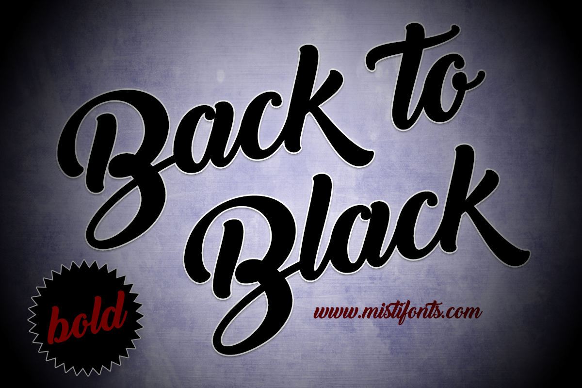 Back to Black Bold example image 1