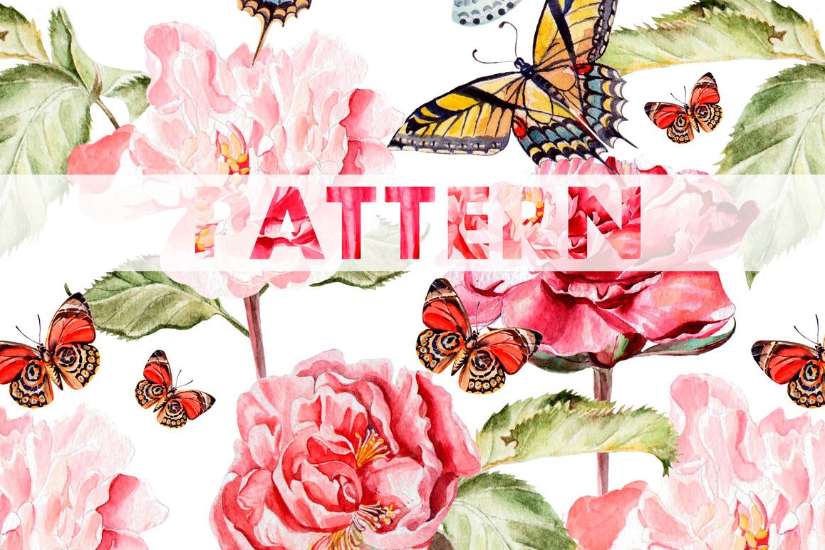 8 bright watercolor patterns example image 1