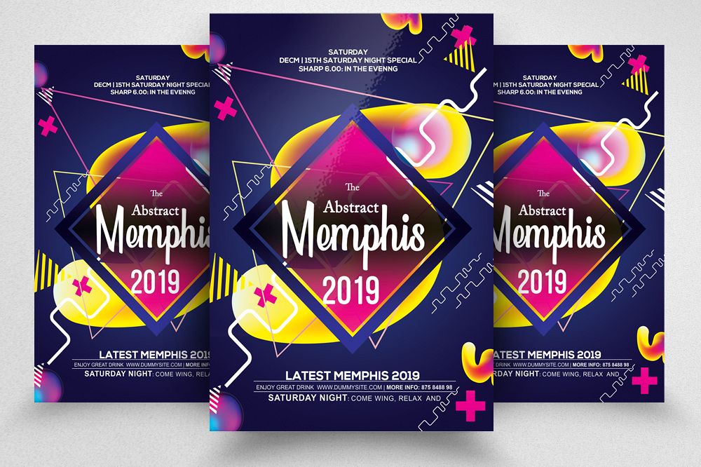 Memphis Futuristic Flyer example image 1