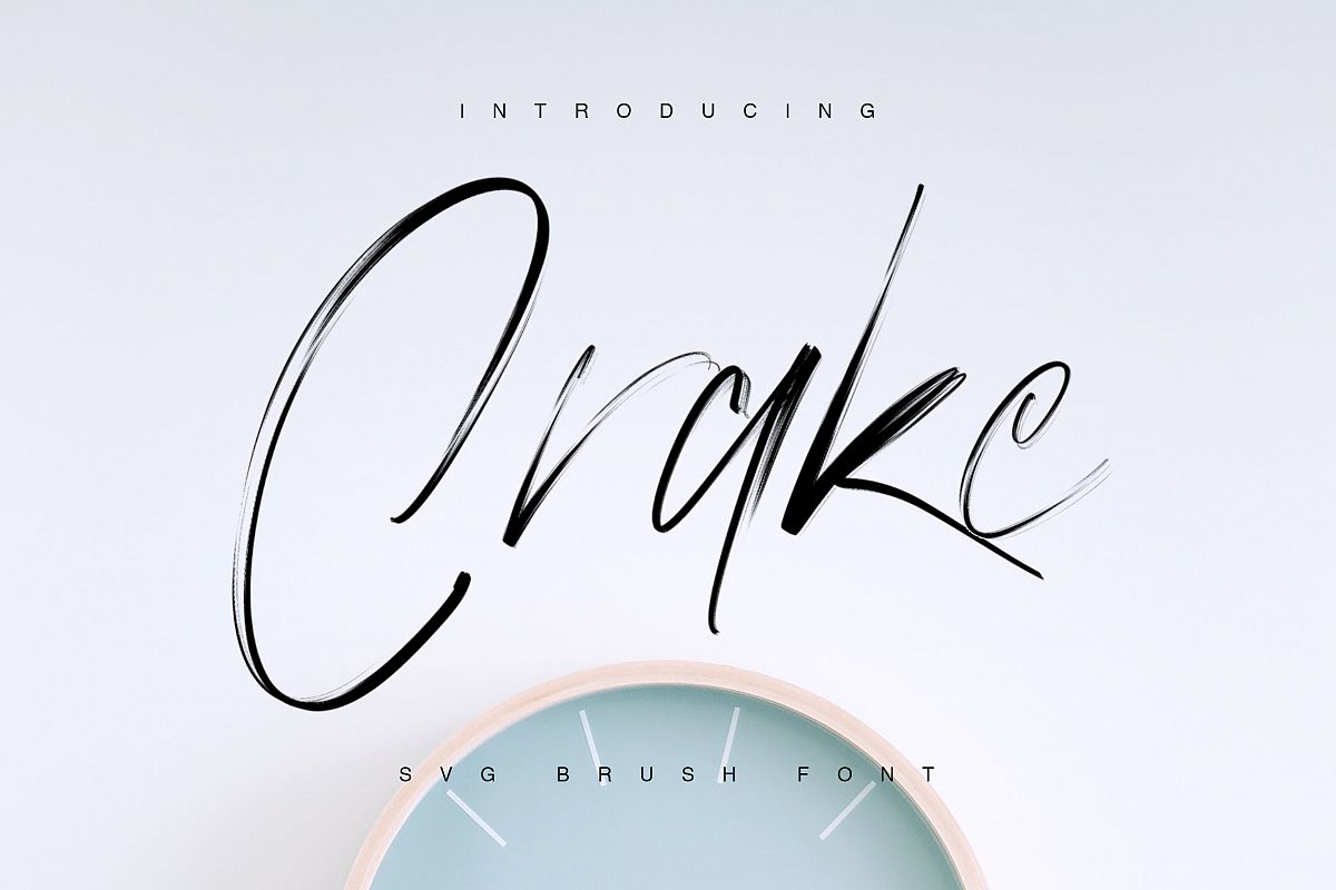 Crake - Brush SVG Font example image 1