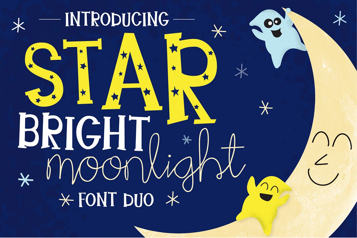 Star Bright Moon Light Font Duo example image 1