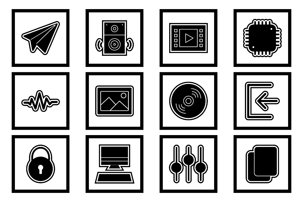 Set Of Multimedia Icons example image 1