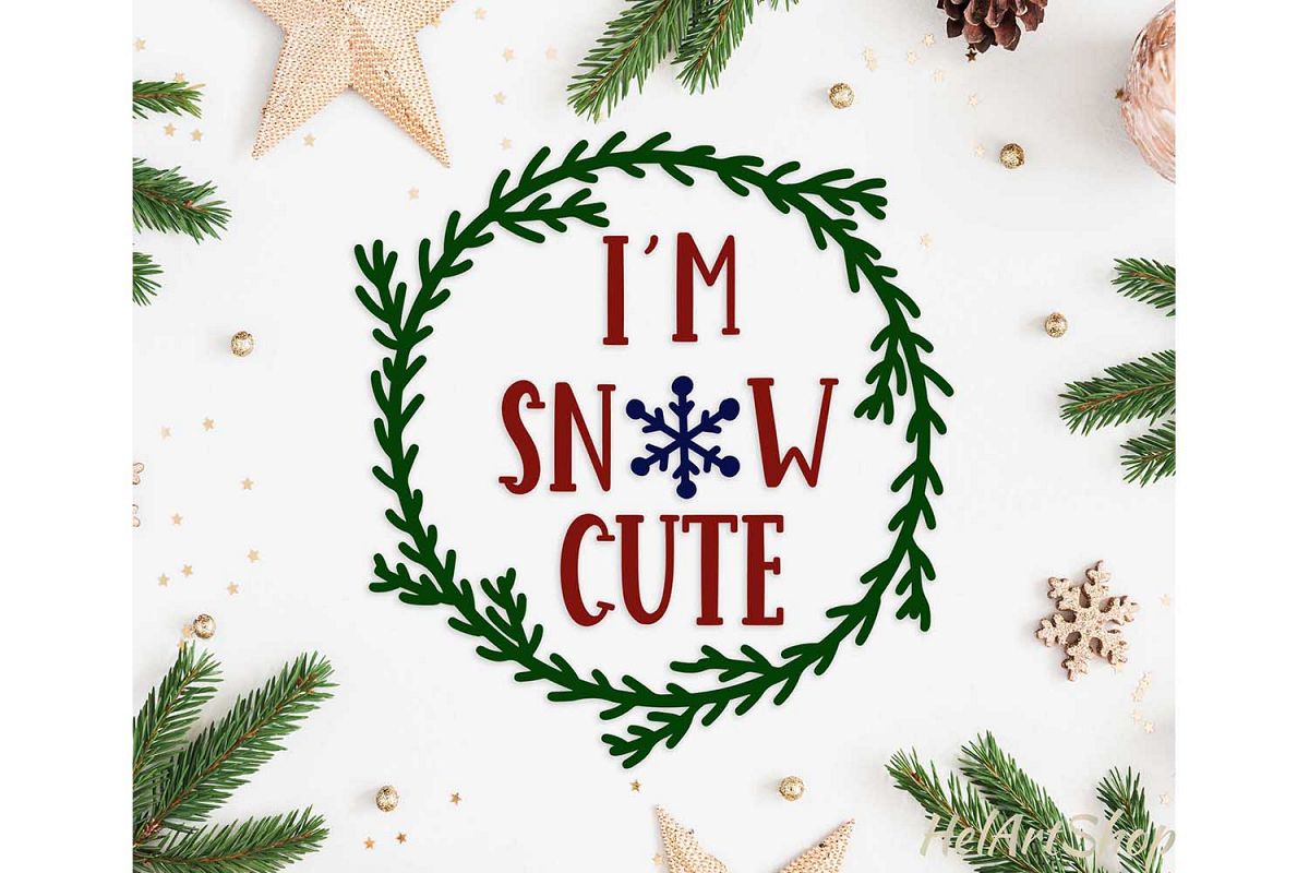 I'm snow Cute baby onesie design svg cutting file example image 1