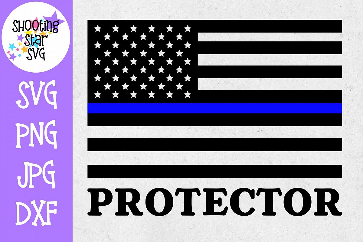 Download American Flag Protector- Thin Blue Line - Police Officer ...