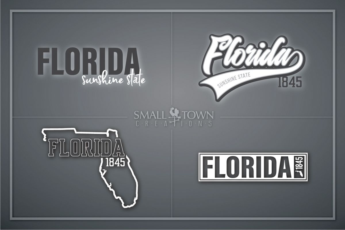 Florida, Sunshine State - slogan, logo, PRINT, CUT & DESIGN example image 1