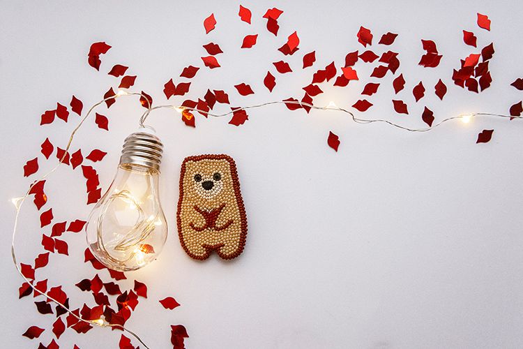 Valentine's day lips and light background example image 1
