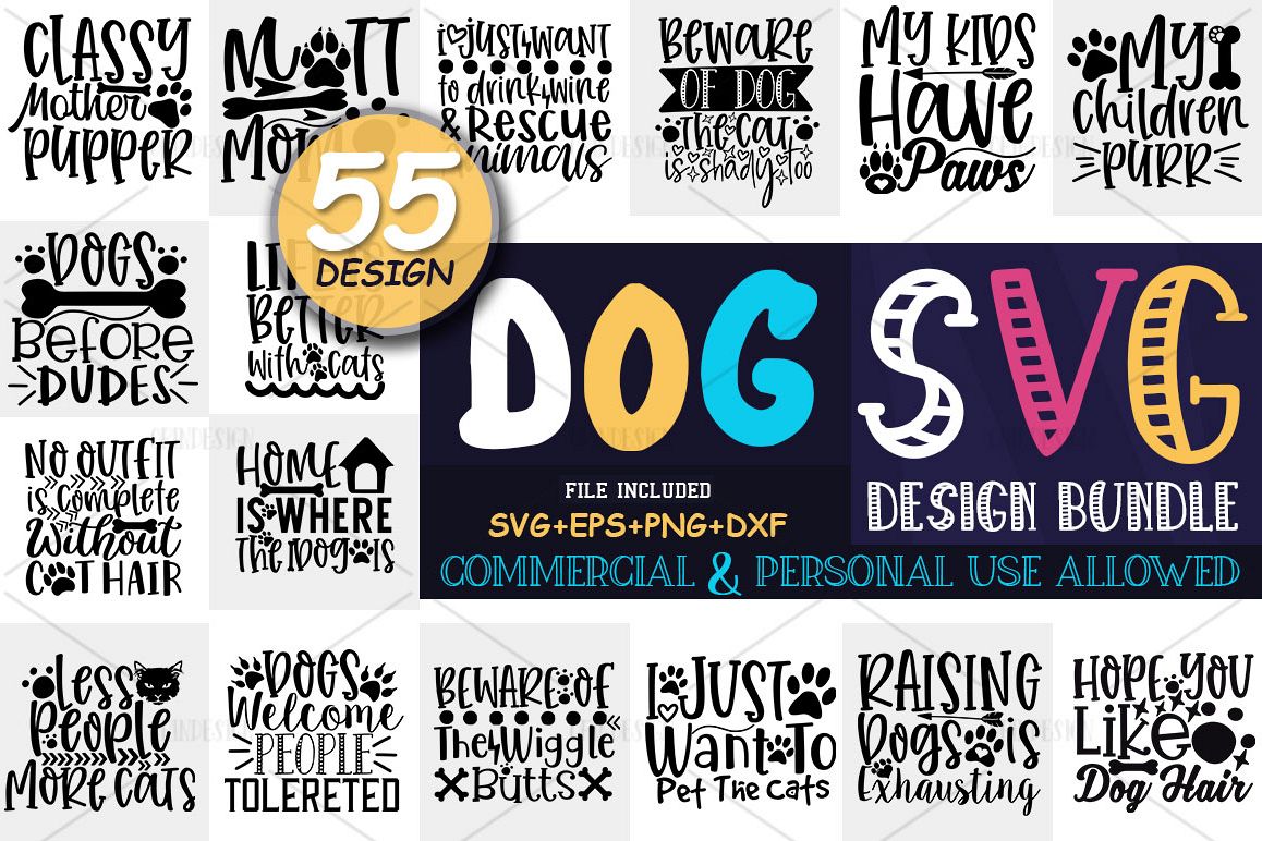 Dog SVG Design Bundle example image 1