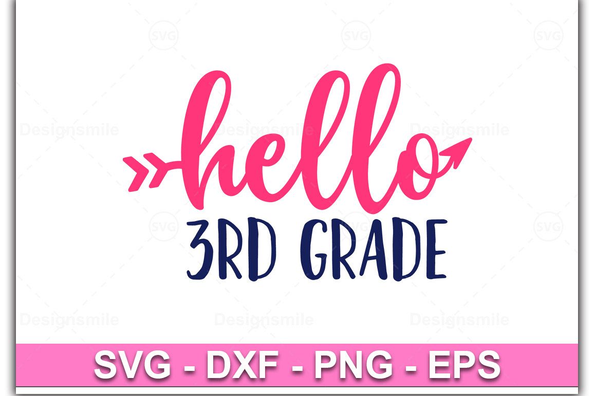Hello 3rd Grade svg, Hello 3rd Grade svg,Hello 3rd Grade example image 1