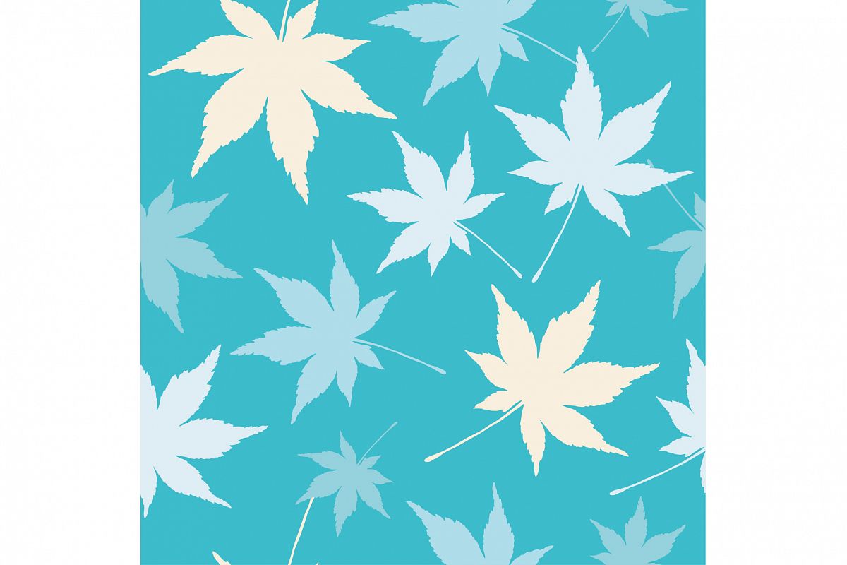 Seamless vector background with decorative leaves. Print. Cloth design, wallpaper. example image 1