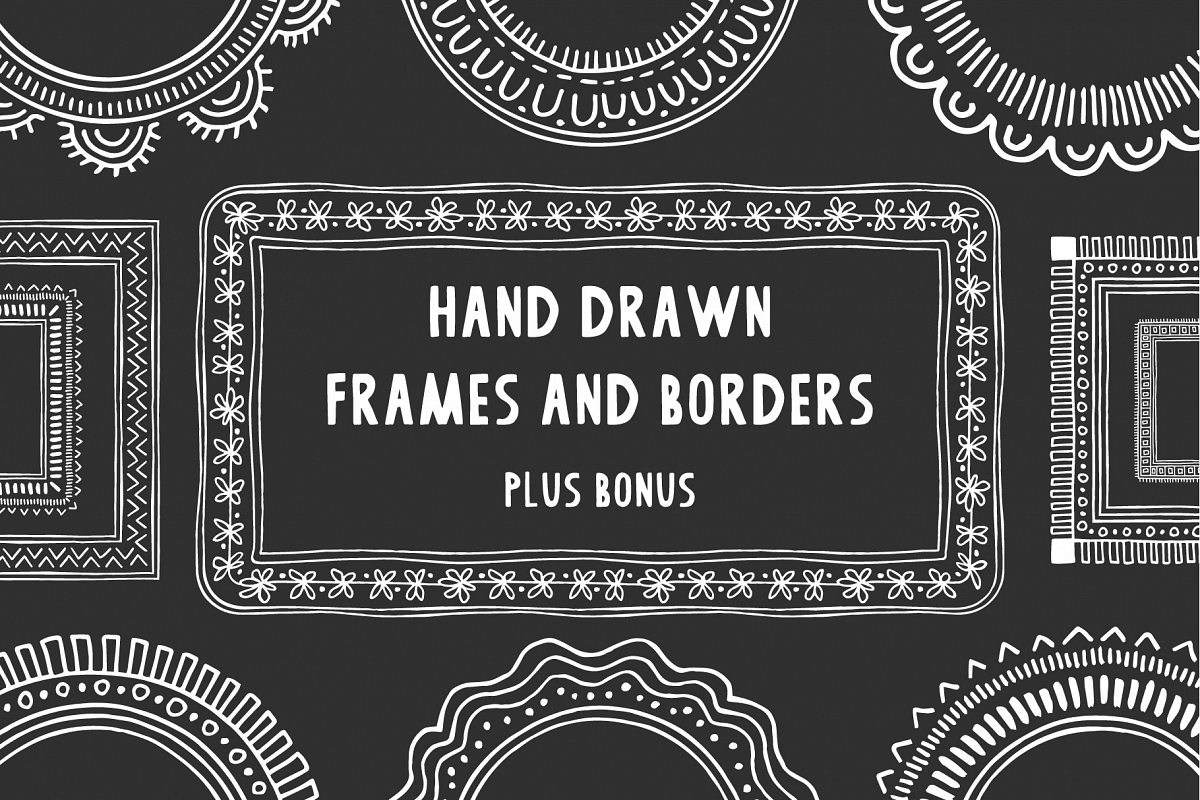 Hand drawn frames & borders example image 1