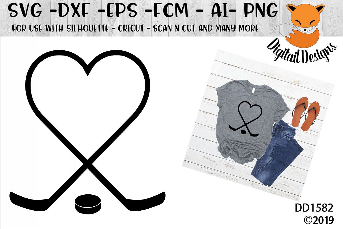 Hockey Heart SVG example image 1