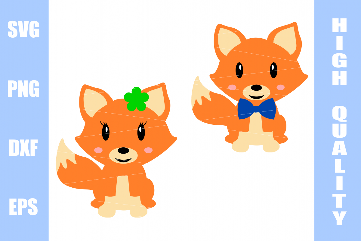 Fox SVG Boy and Girl example image 1