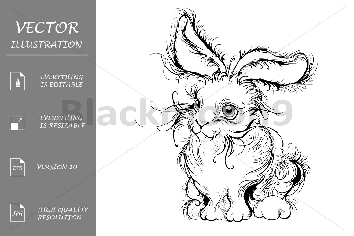 Stylized rabbit example image 1