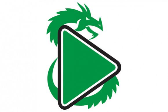 Dragon Play Button Side Retro example image 1
