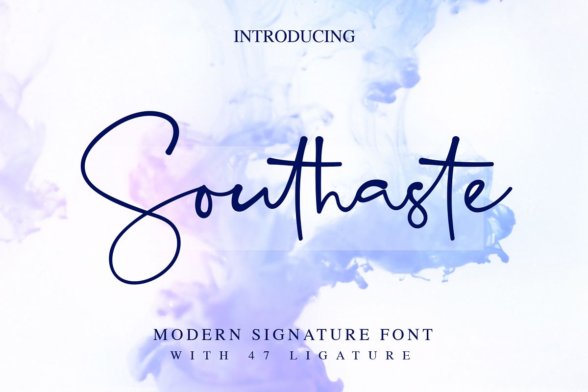 Southaste - a Signature Font example image 1
