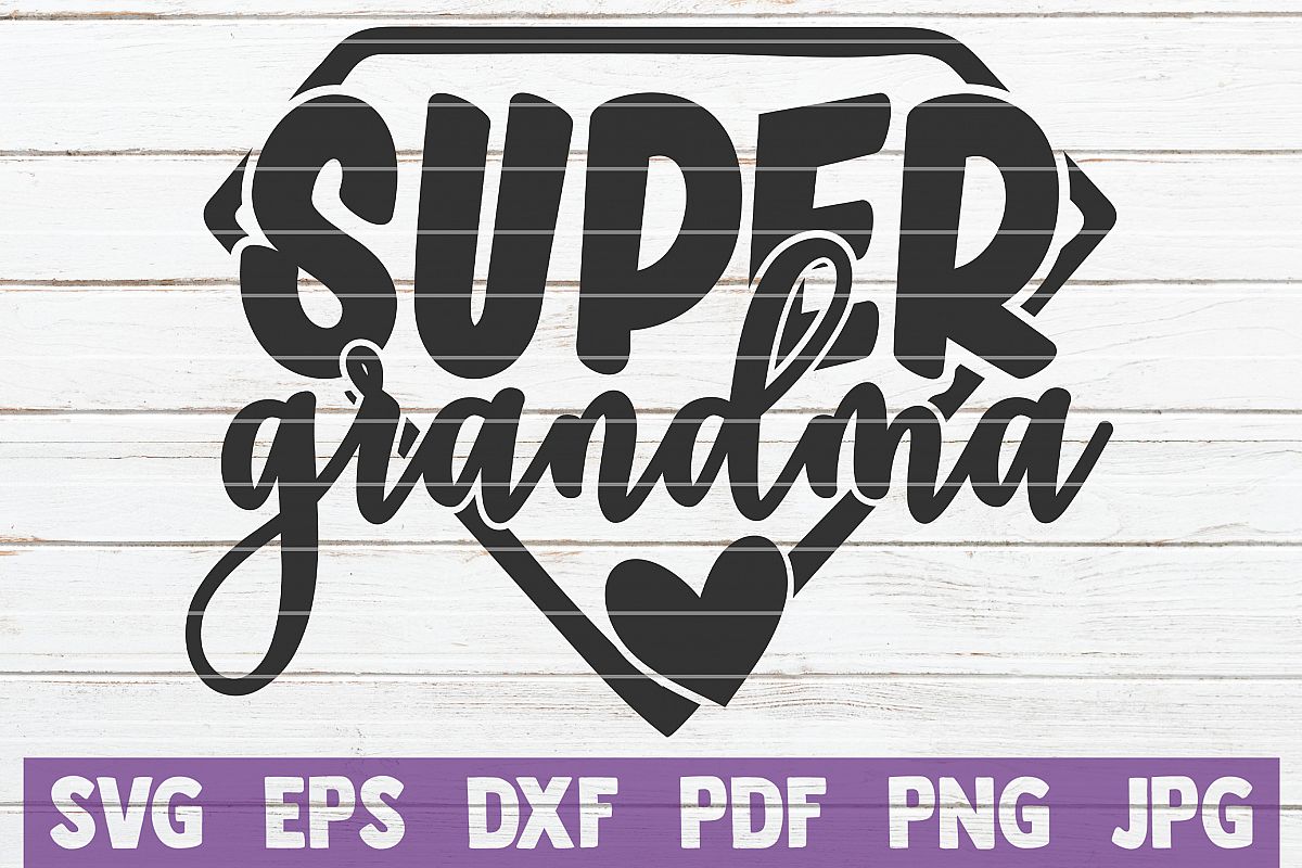 Super Grandma SVG Cut file | commercial use example image 1