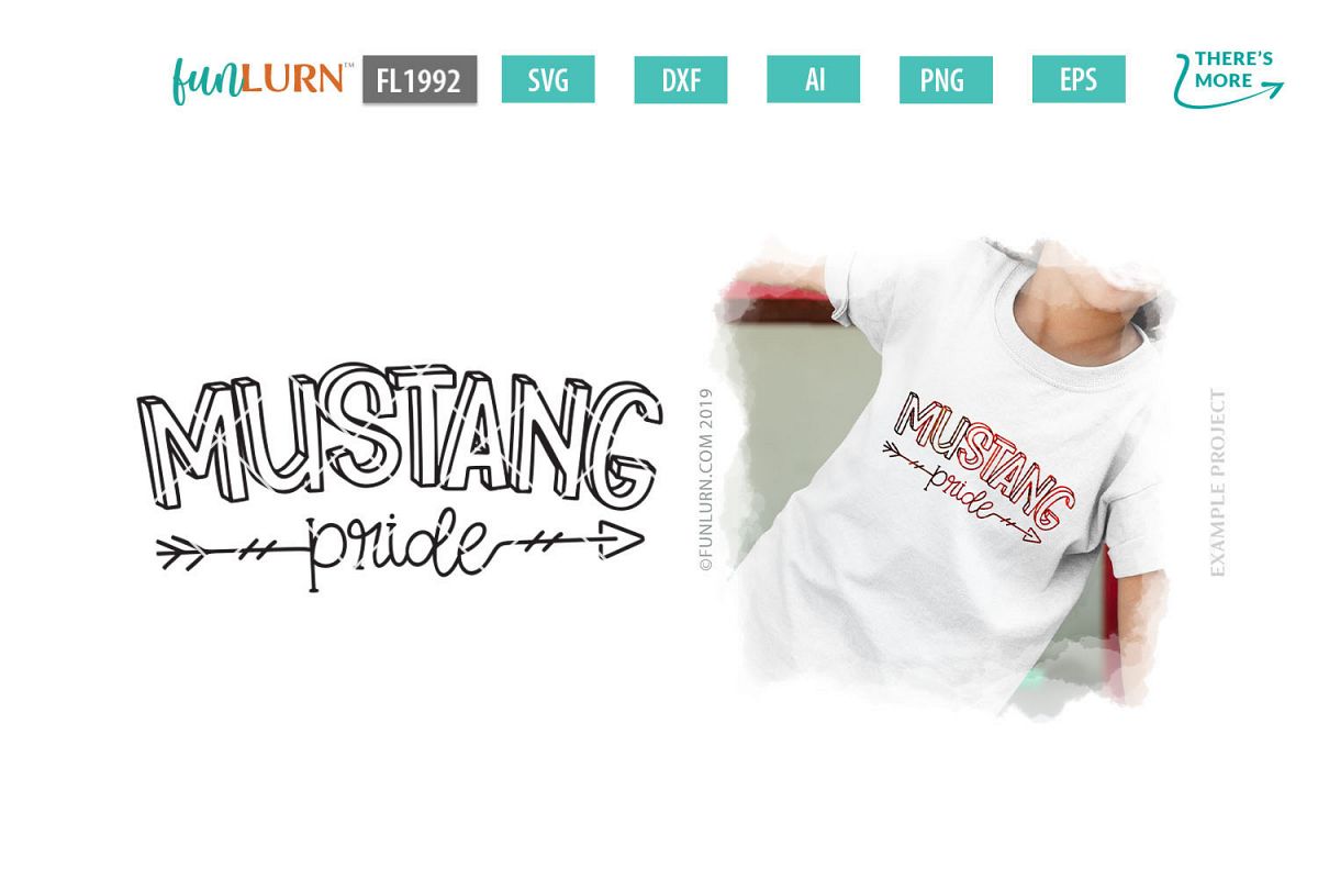 Mustang Pride Team SVG Cut File example image 1