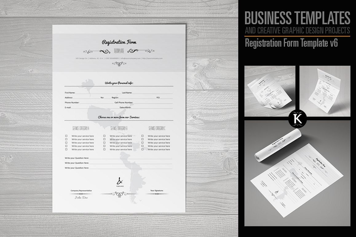 Registration Form Template v6 example image 1