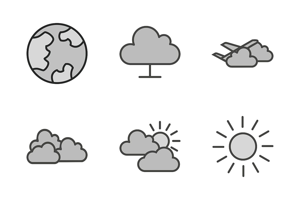 Set Of Weather And Season Icons example image 1