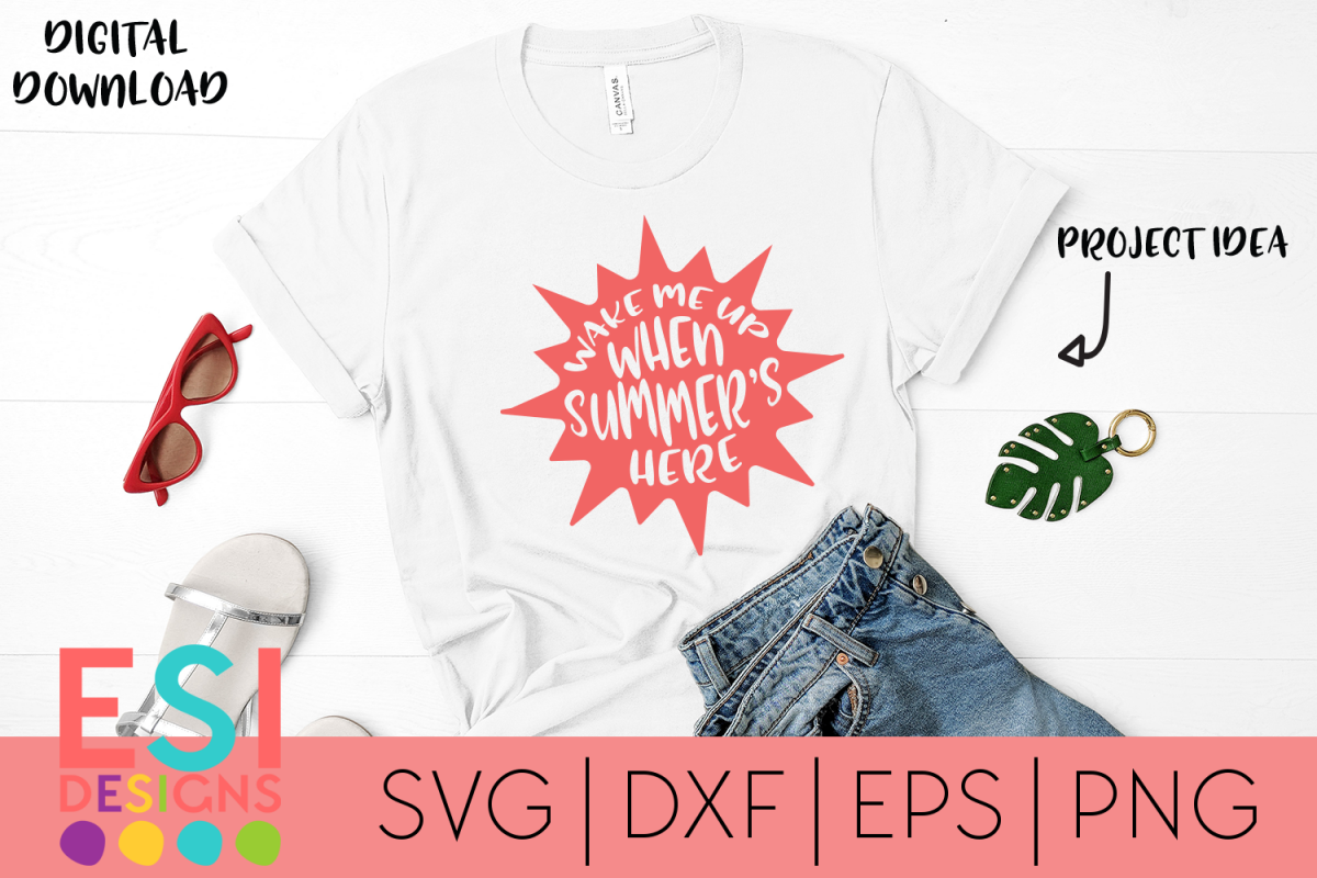 Summer Beach SVG | Wake me up when Summer's Here example image 1