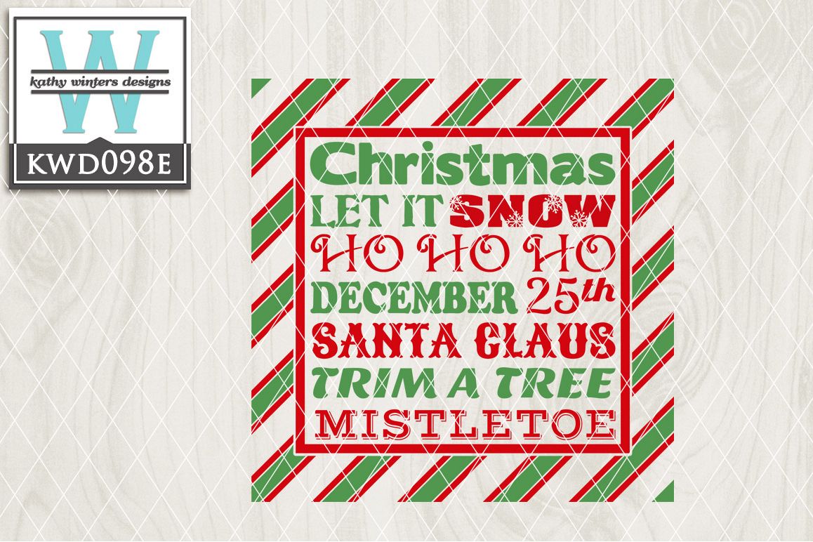 Christmas Cutting File KWD098E example image 1
