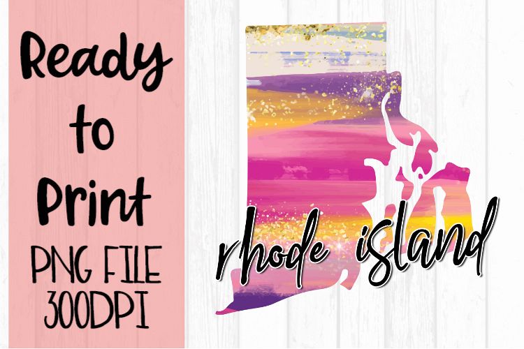Rhode Island Painted States Ready to Print example image 1