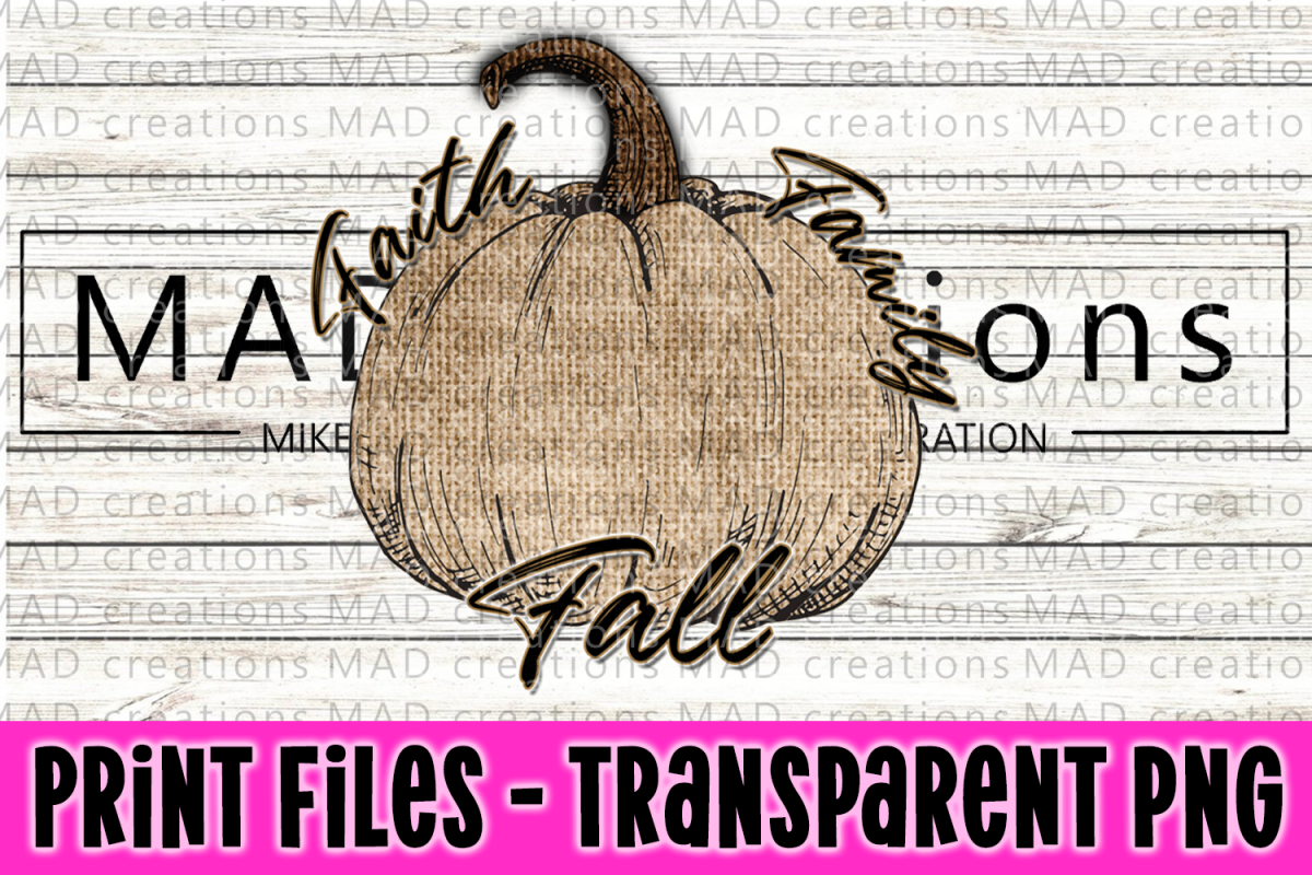 Faith Family Fall - Rustic Burlap Pumpkin example image 1
