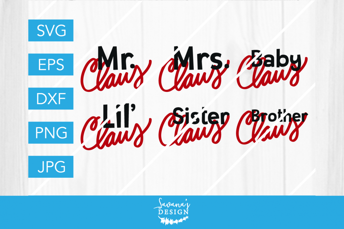 Santa Claus Family SVG Bundle example image 1
