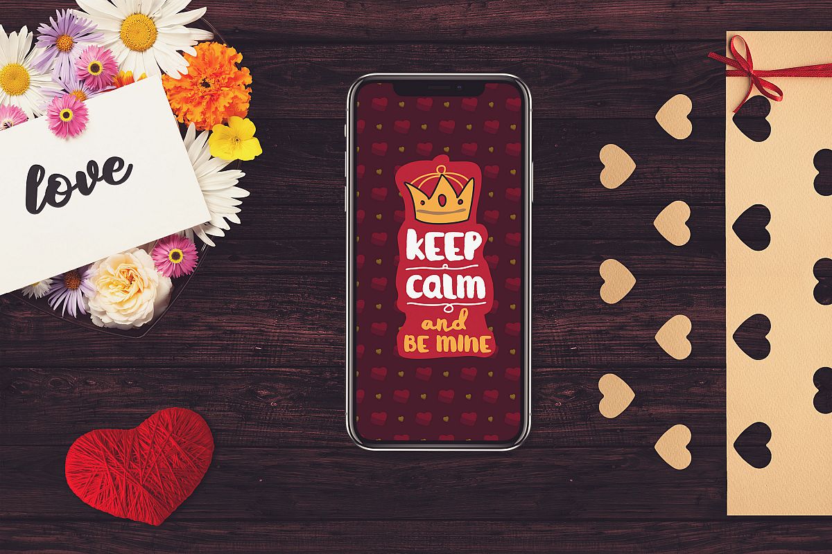 Valentine Iphone X Screen Mock-up #2 example image 1