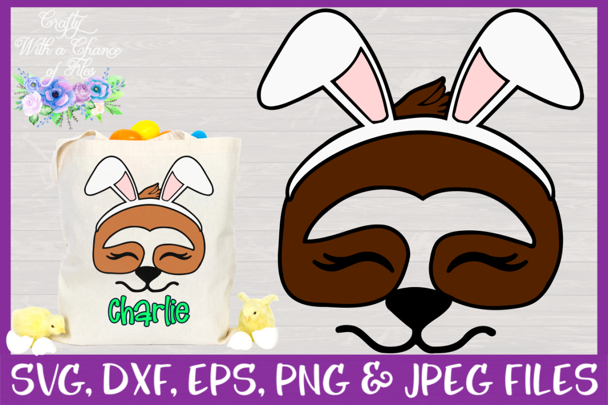 Easter | Sloth Face SVG Cut File example image 1