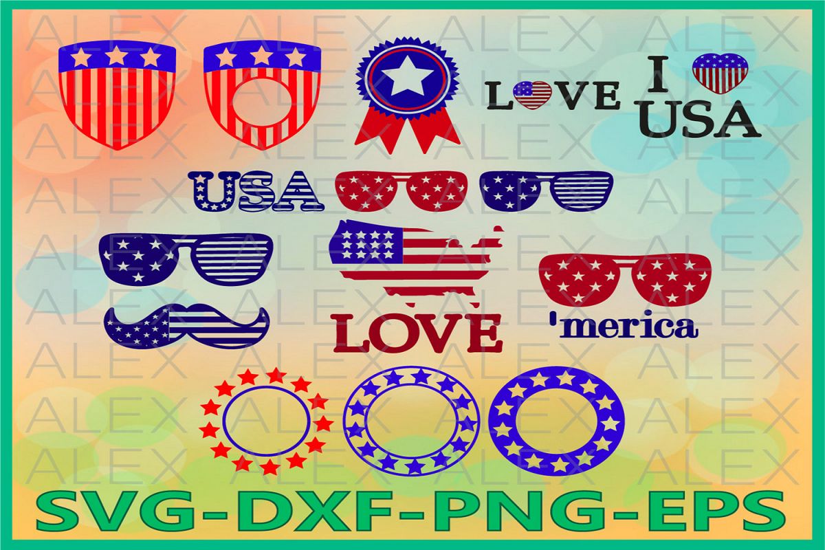 Independence day Svg, Patriotic Svg, American Flag Svg Files example image 1