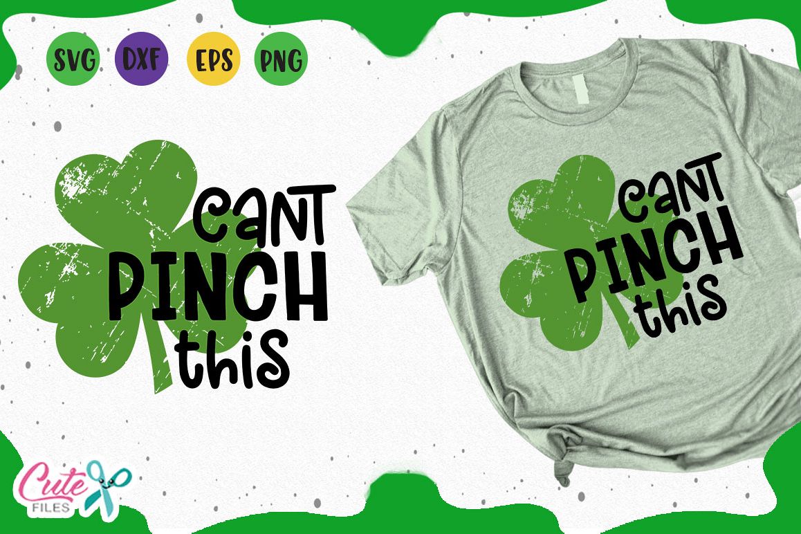 Can't Pinch this svg, st patrick day cut files for crafter example image 1