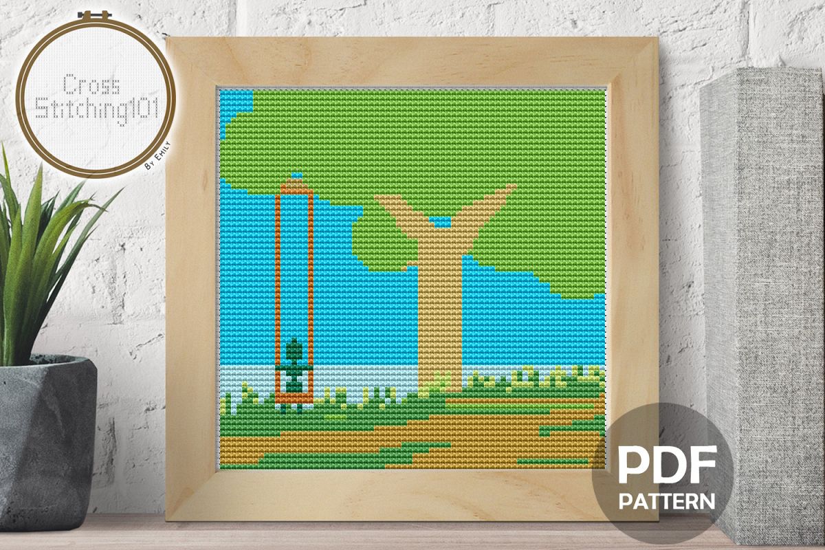 Tree Swing Cross Stitch Pattern Instant Download Pdf