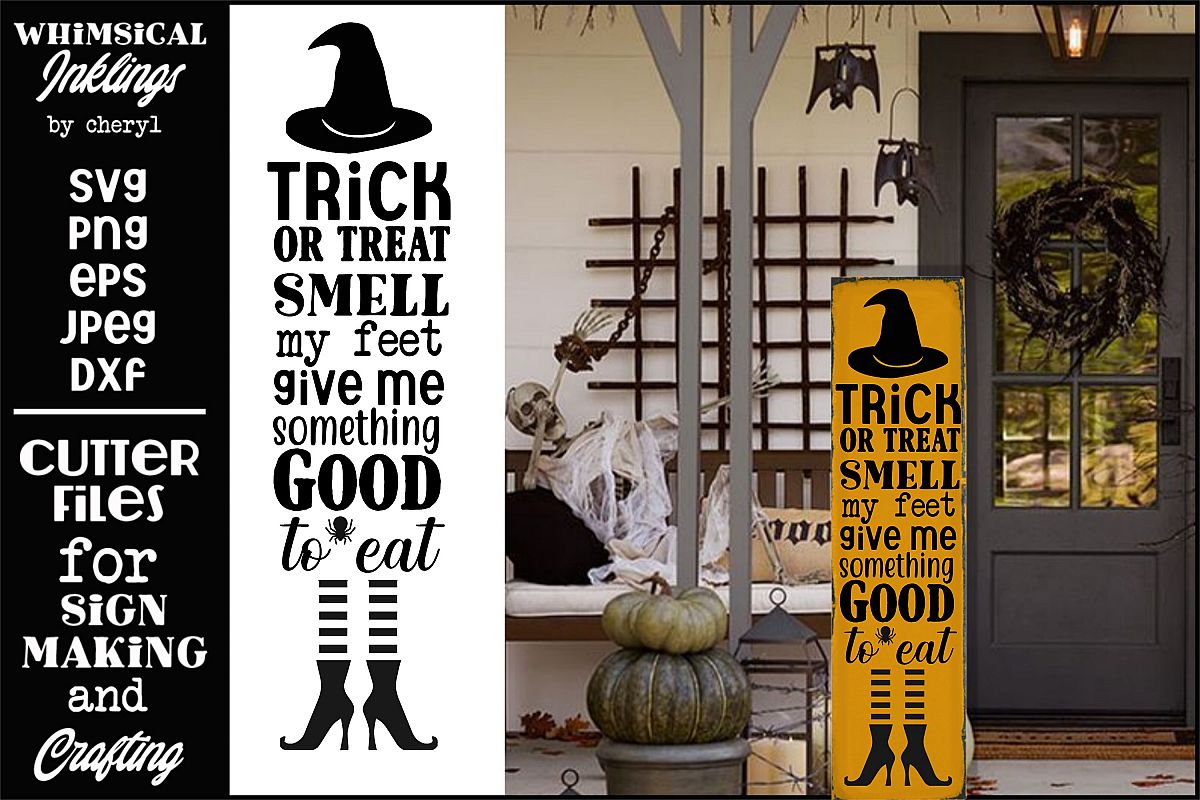 Smell My Feet-Vertical Halloween SVG example image 1