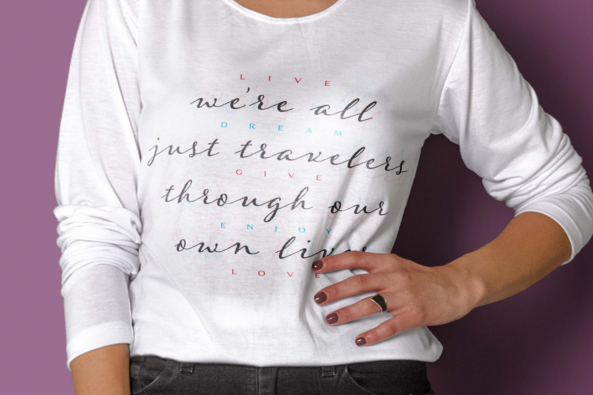 Were all just travelers quote design example image 1