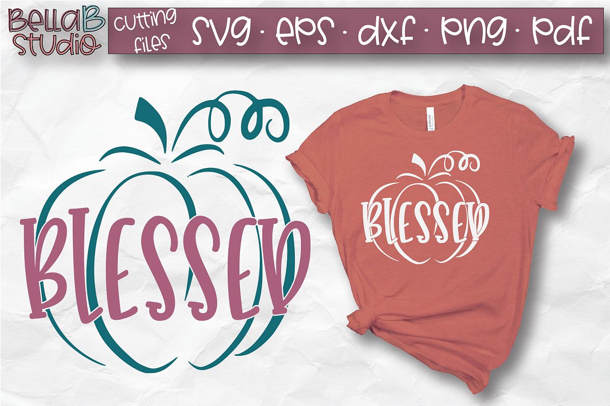 Blessed Pumpkin SVG File, Autumn SVG, Fall SVG example image 1