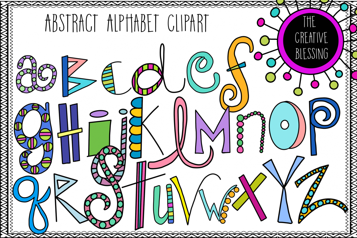 Abstract Alphabet Clipart example image 1