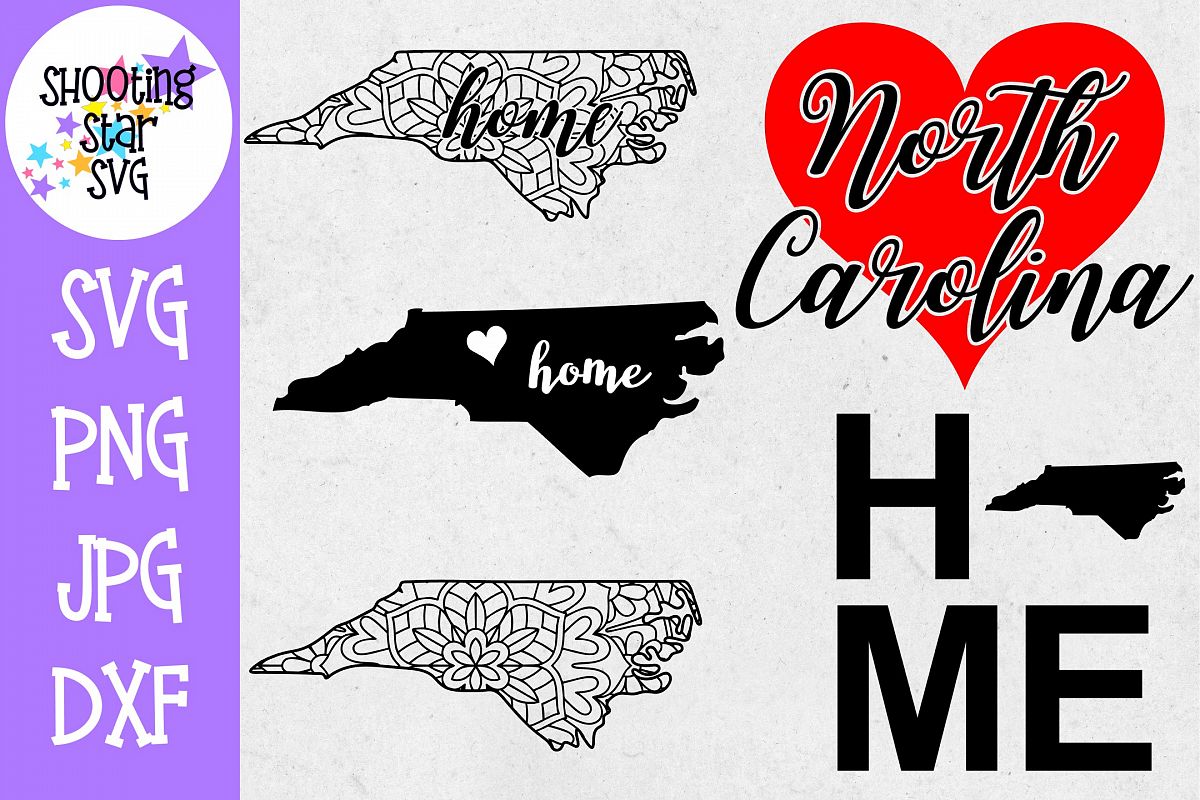 North Carolina US State SVG Decal Bundle - 50 States SVG example image 1