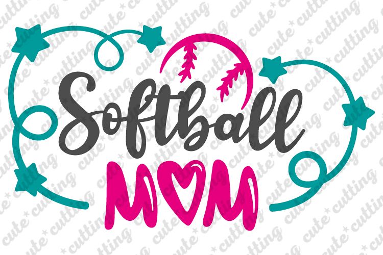 Softball mom svg, Softball svg, ball mom svg, dxf, png, jpeg example image 1