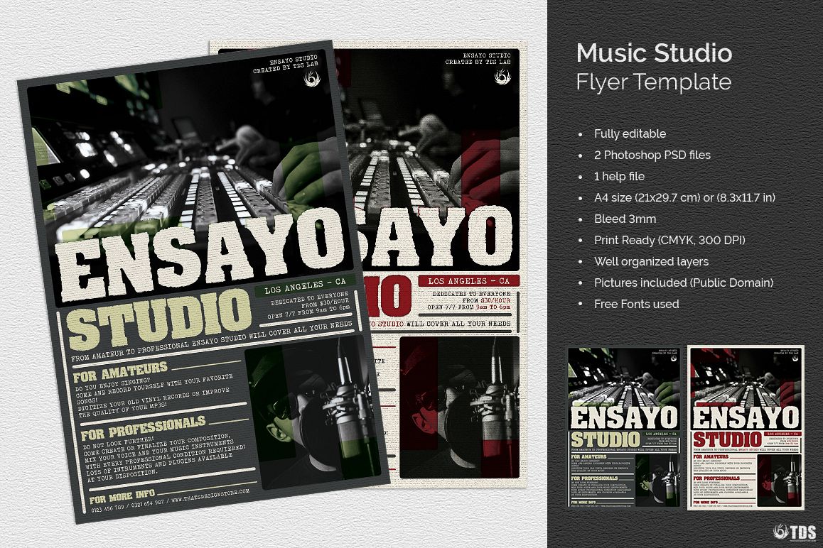 Music Studio Flyer Template example image 1