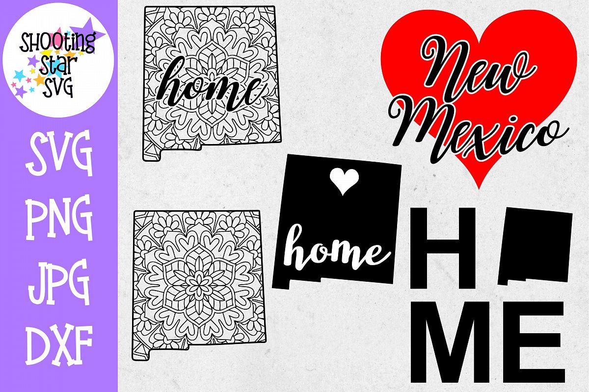 New Mexico US State SVG Decal Bundle - 50 States SVG example image 1