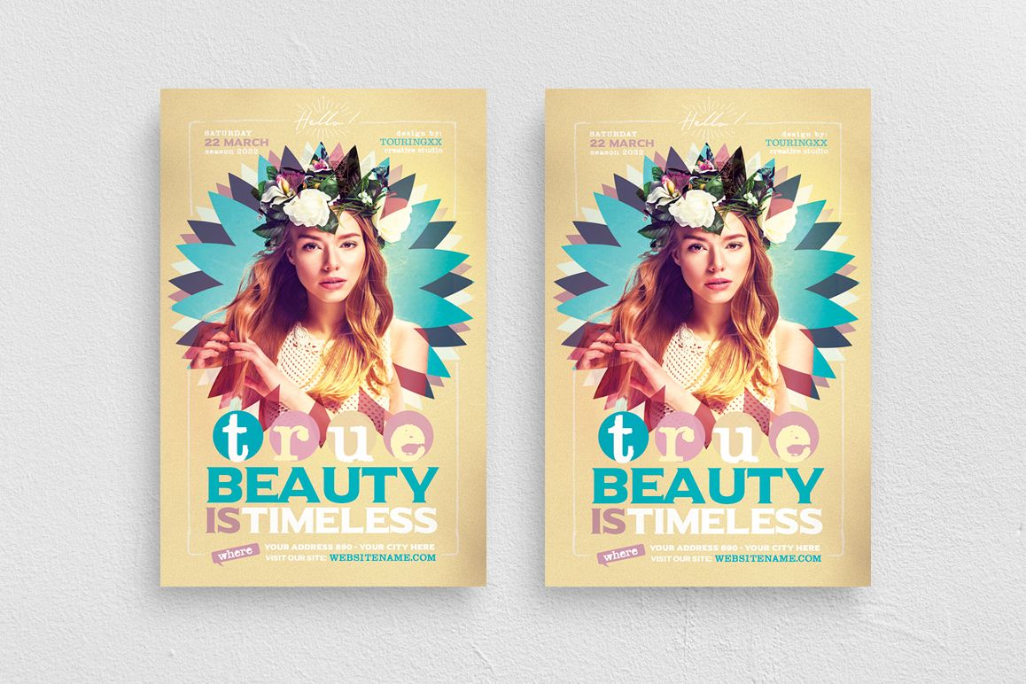 True Beauty Is Timeless Flyer Template example image 1