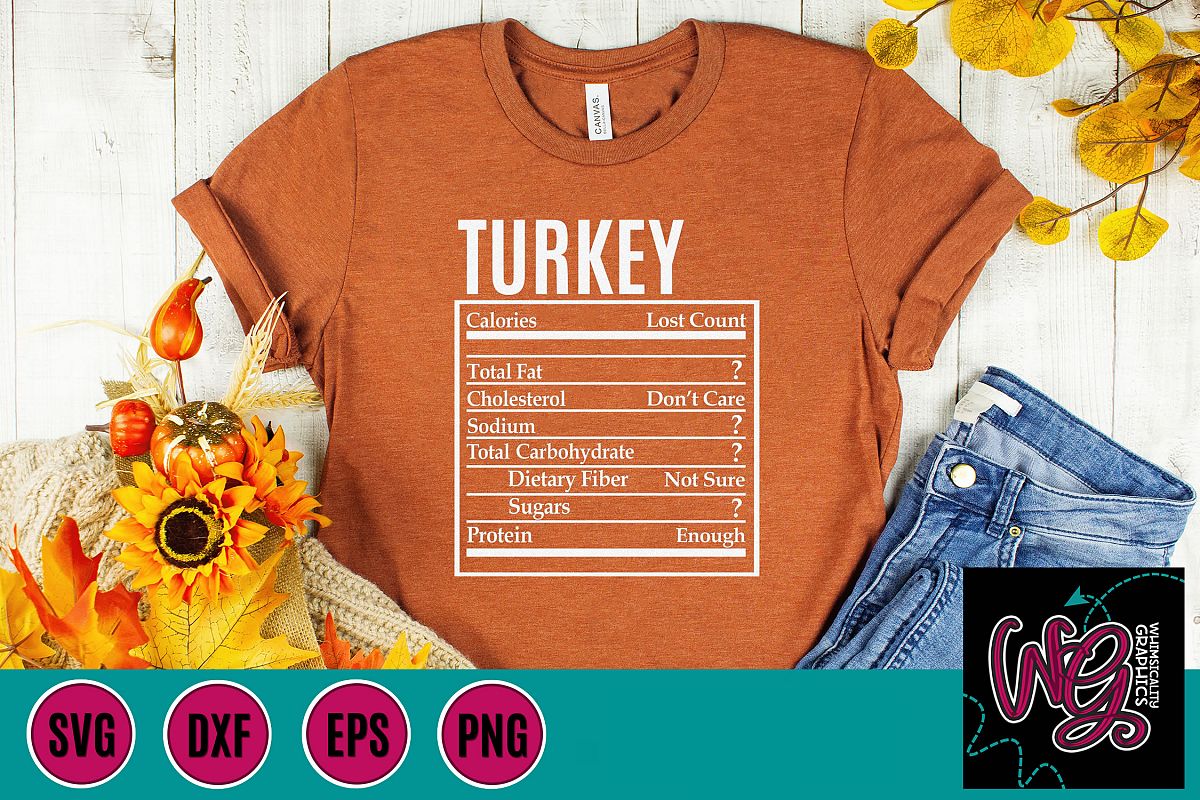 Holiday Food Funny Turkey SVG, DXF, PNG, EPS example image 1