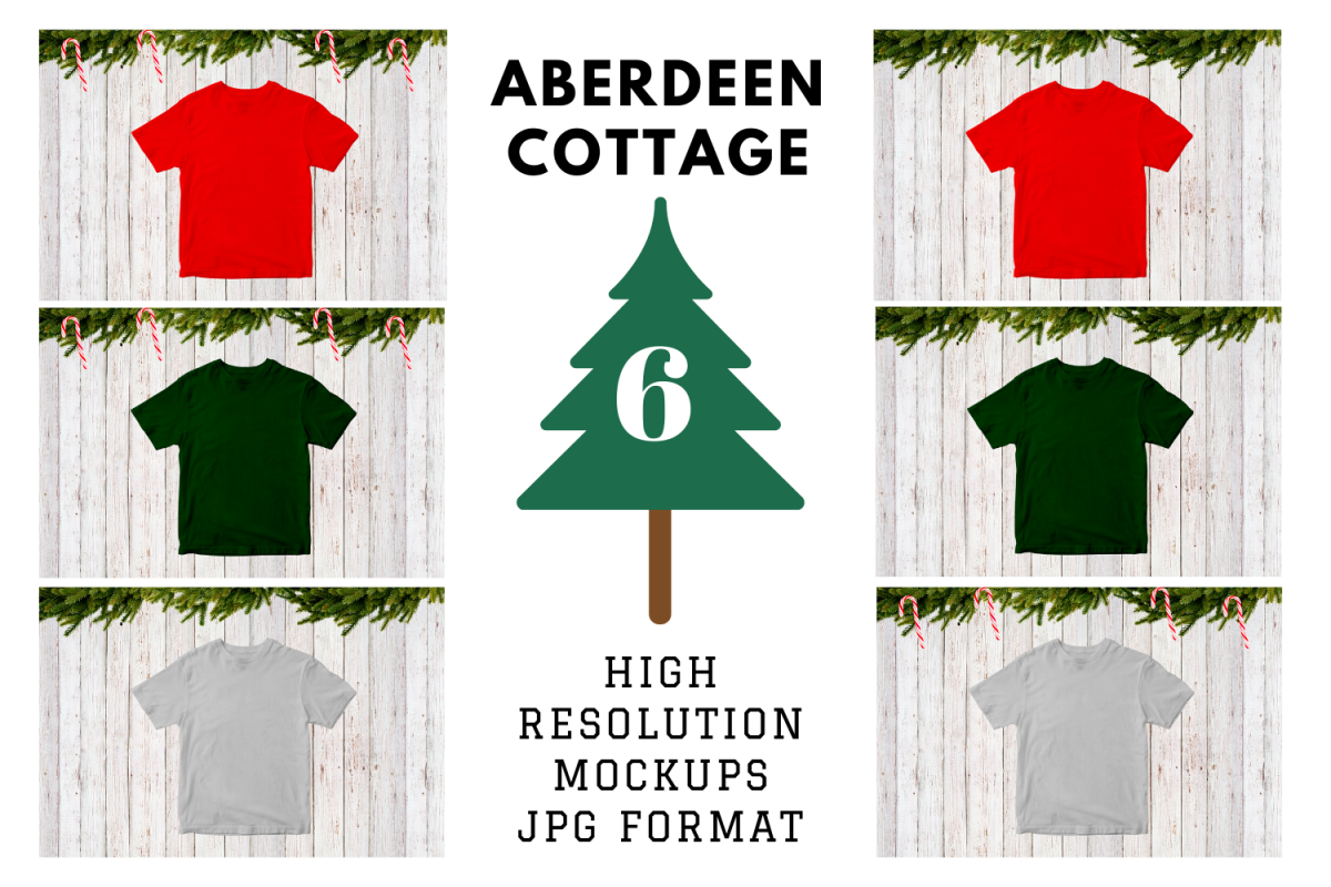 Children's Christmas T-Shirt Mock Up Mini Bundle example image 1