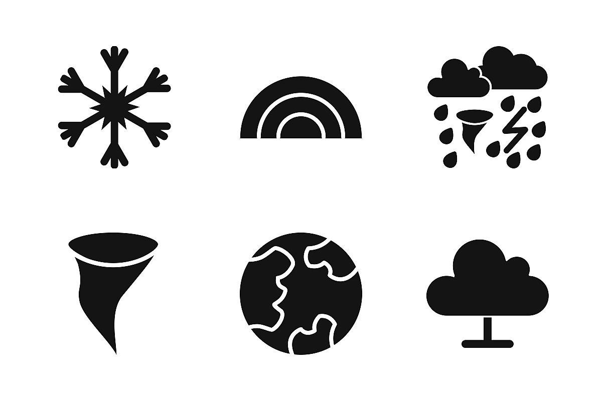 Set Of Weather And Season Icons example image 1