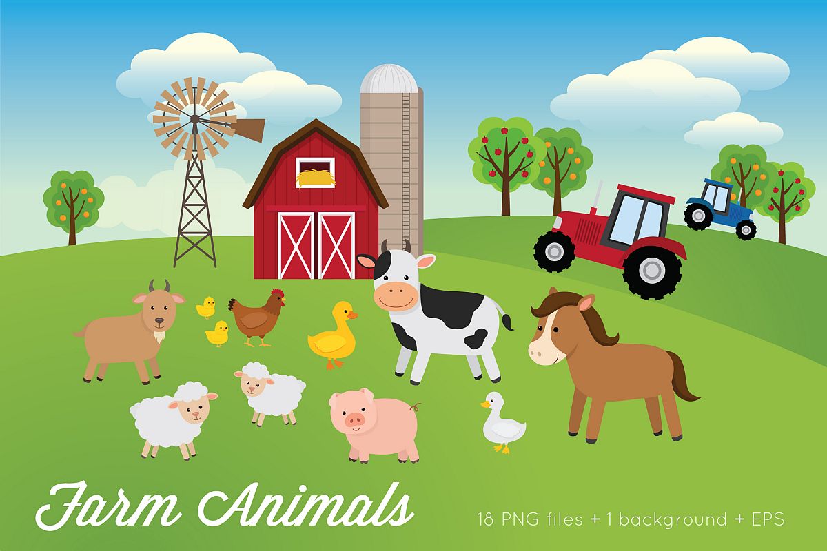 Farm Animals Clipart example image 1