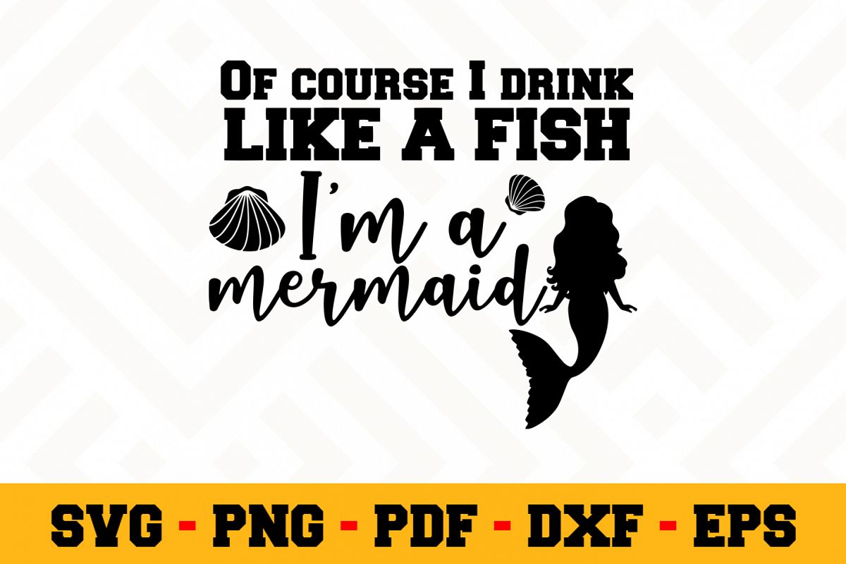 Mermaid SVG Design n522 | Mermaid SVG Cut File example image 1