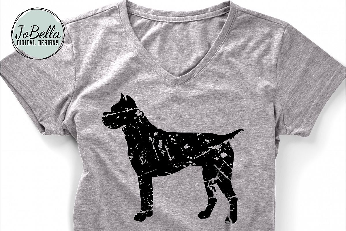 Grunge Boxer SVG and Printable Dog Lover Design example image 1