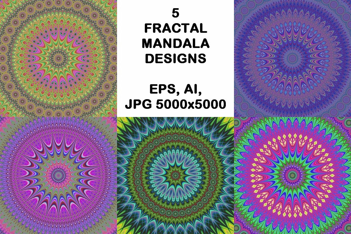 5 fractal mandala design backgrounds example image 1