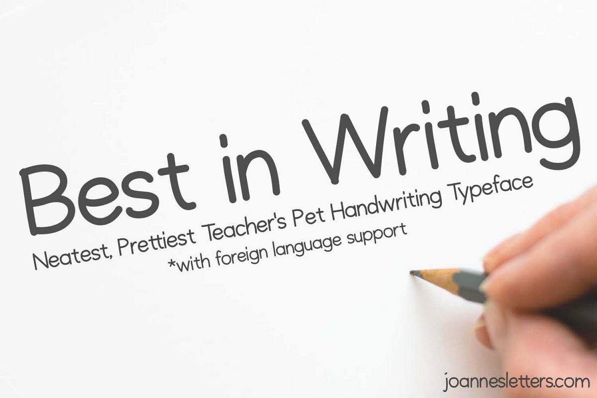 Best in Writing Neatest Prettiest Teacher's Pet Handwriting example image 1